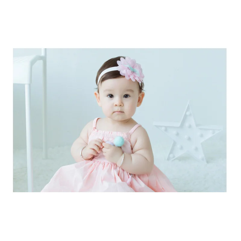

12 Styles Newborn Headscarf Girl Children Elastic Headband Flower Bow Knot Headdress Children Clothes Decoration Photo 3 Pcs