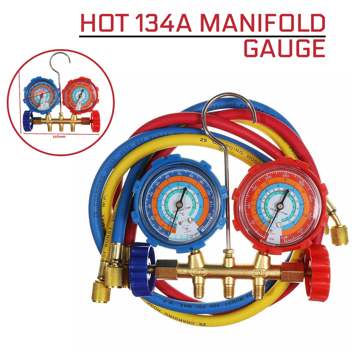 Горячая 134a манометр кондиционер Фтор Холодильный стол холодный инструмент