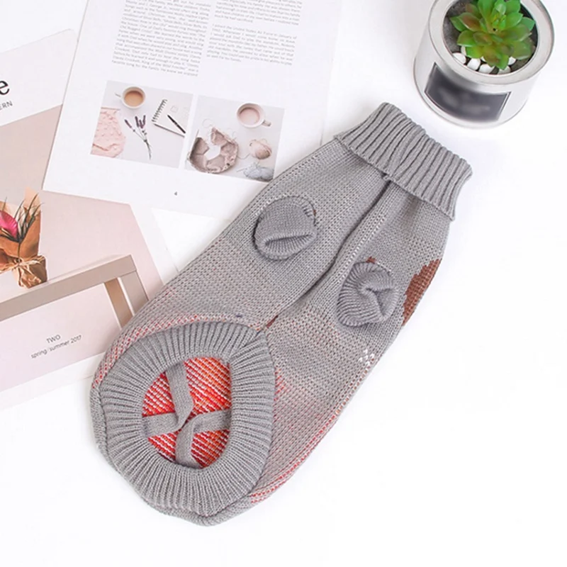 Свитер для домашних животных кошек оленей зимний теплый рождественский костюм