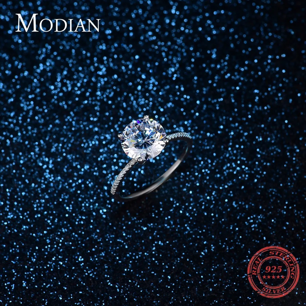 Modian Настоящее серебро 925 пробы модное Брендовое кольцо десять сердец CZ свадебные