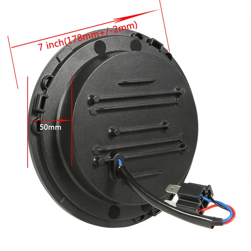 

2PCS 7" Round LED H4 H13 Headlight W/DRL Projector Headlamp Halo Angel Eyes Turn Signal For Jeep JK Lada 4x4 urban Niva Hummer