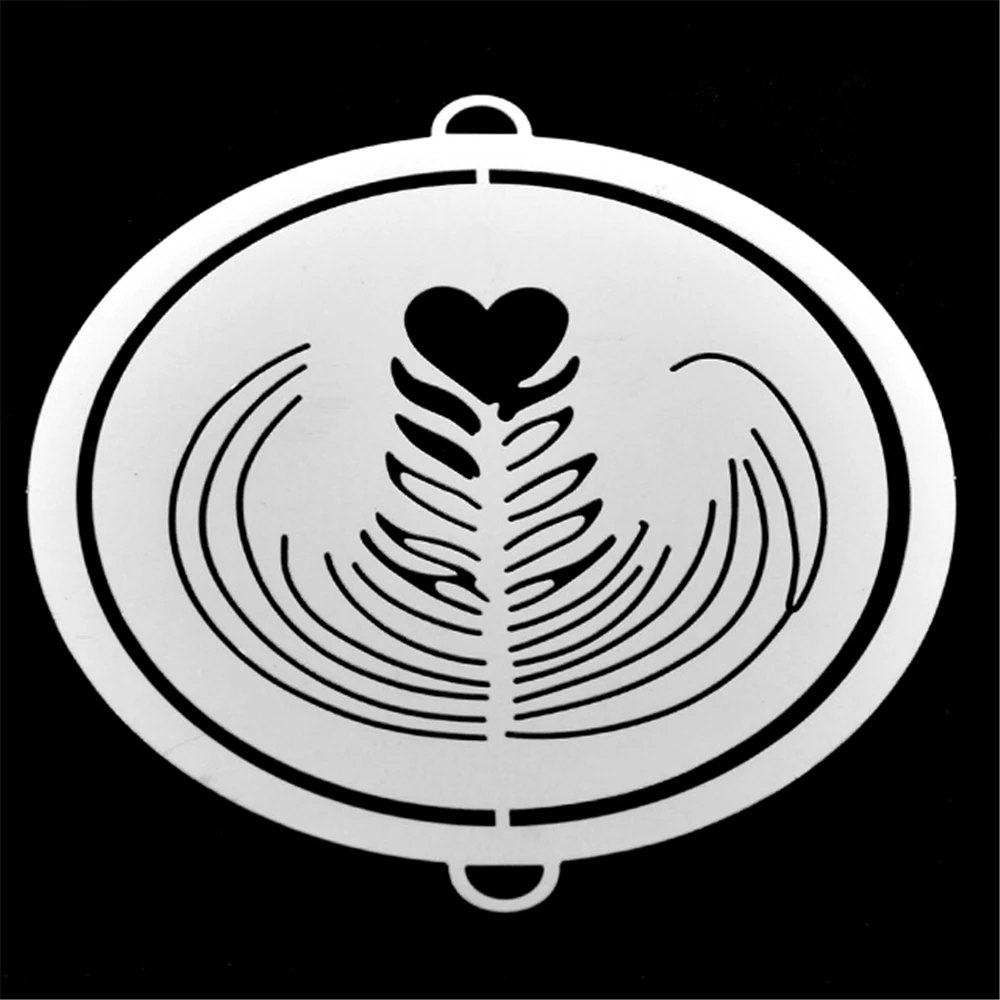 Шаблон из нержавеющей стали для многократного кофе шаблон латте трафареты