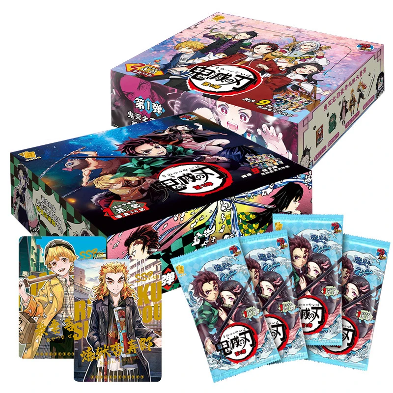 Juego de cartas de Demon Slayer TCG, mesa para cartas, familia y juguetes para ni&ntilde;os, regalo de Navidad-0