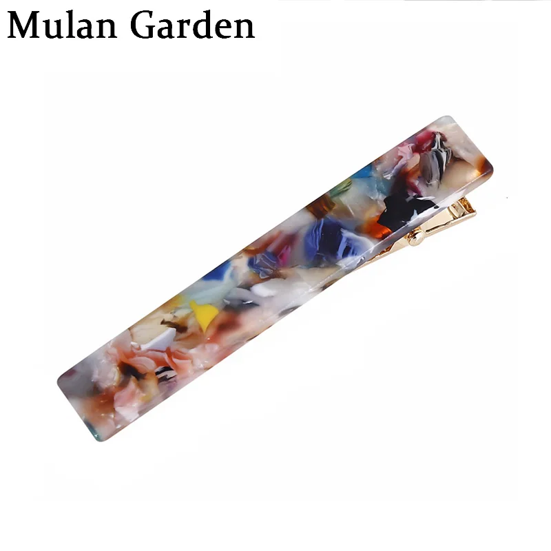 

M&G New Vintage Women Girl Acrylic Leopard Hair Clip Rectangle Duck Mouth Hair Clips Hairpin Women Accessories Jewelry Wholesale