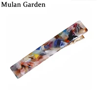 mg new vintage women girl acrylic leopard hair clip rectangle duck mouth hair clips hairpin women accessories jewelry wholesale