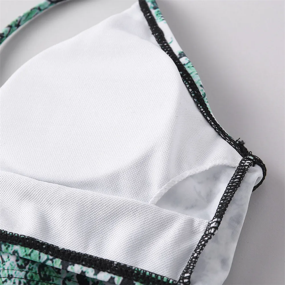 Женское сексуальное нижнее белье со змеиным принтом комплект из двух предметов