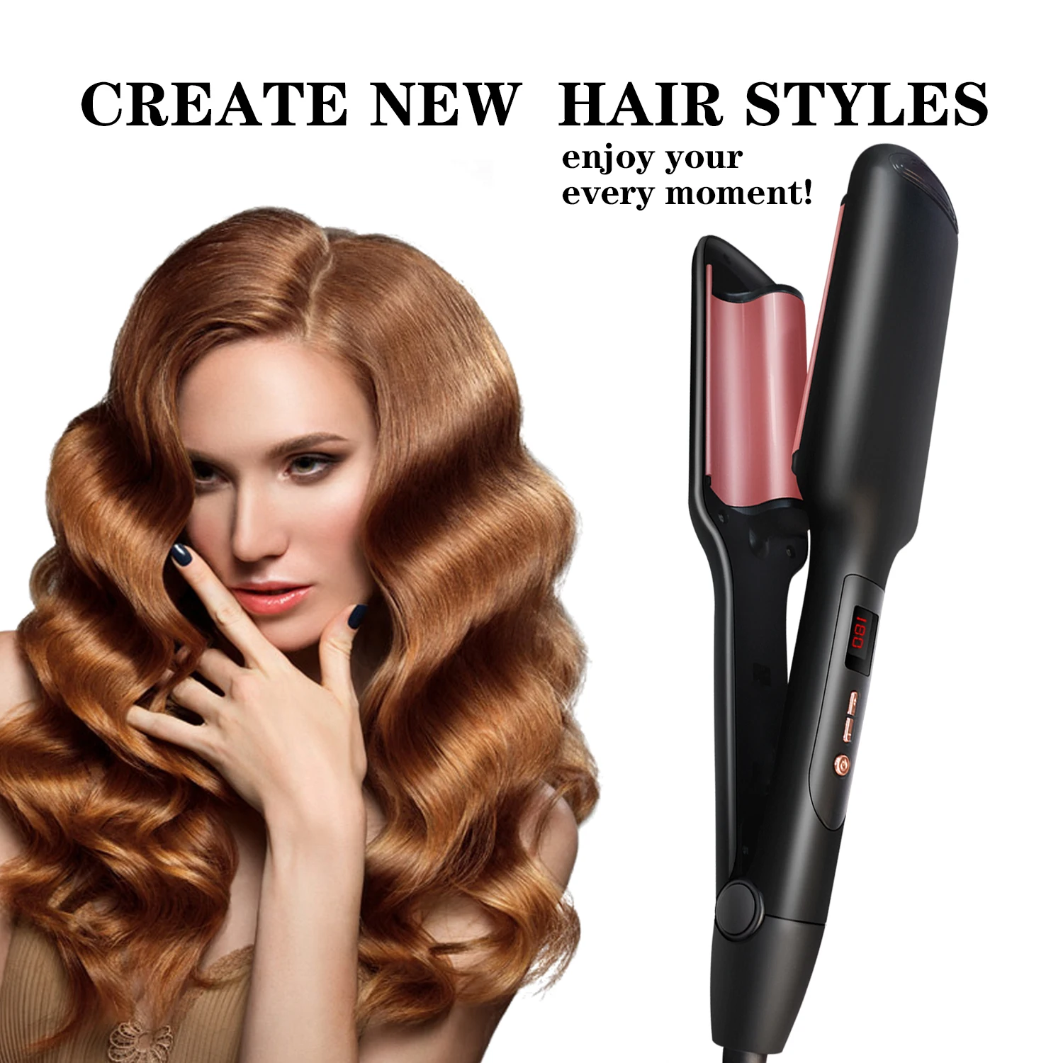 

Triple Barrel Hair Curler Egg Curls Professional Curling Iron Ceramic Hair Curl Wand Waver Crimping Iron Styling Tools