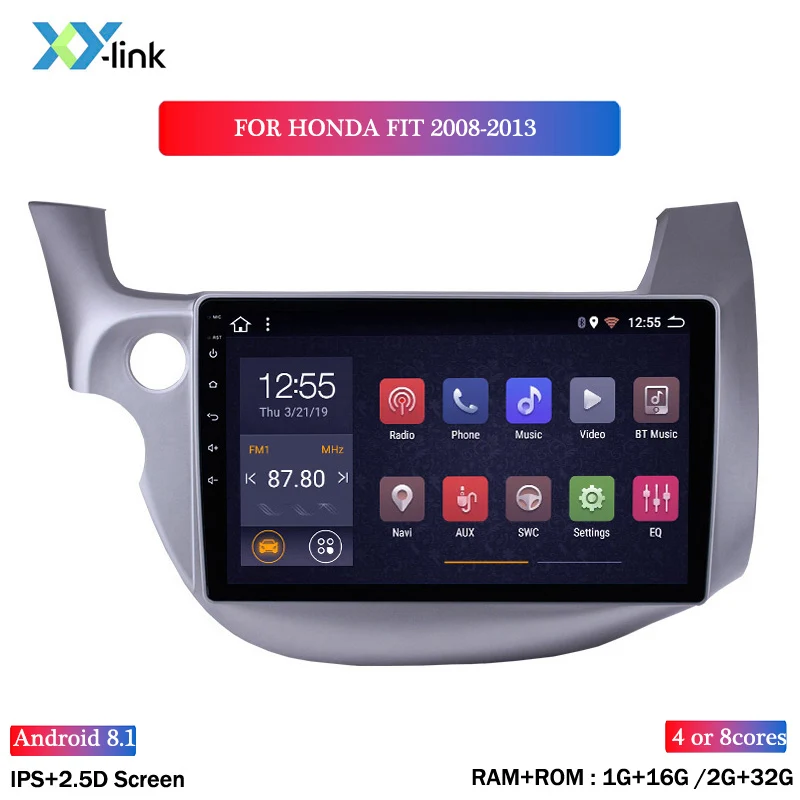 Android 8,1 автомобильный dvd gps мультимедийный плеер 10 дюймов для Honda FIT 2008-2013 автомобильный dvd Навигатор Радио Видео Аудио плеер