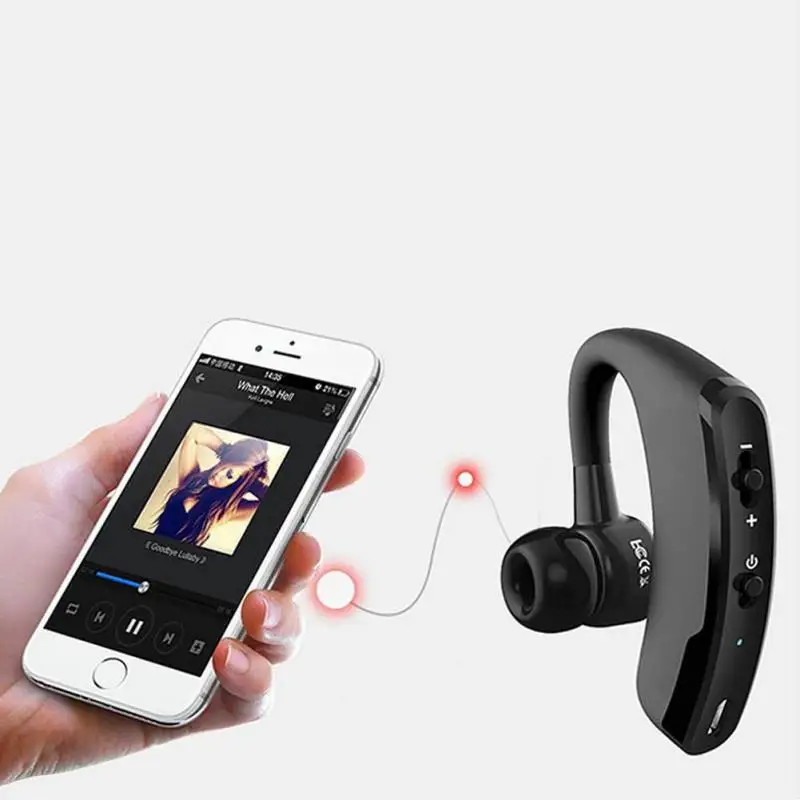 V9 Висячие Наушники беспроводные для автомобиля бизнес наушники стерео мини Bluetooth