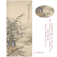 ancient chinese painters chen shaomei the original works are equally big fragrance map of plum calyx 1 1 museum reproduction si