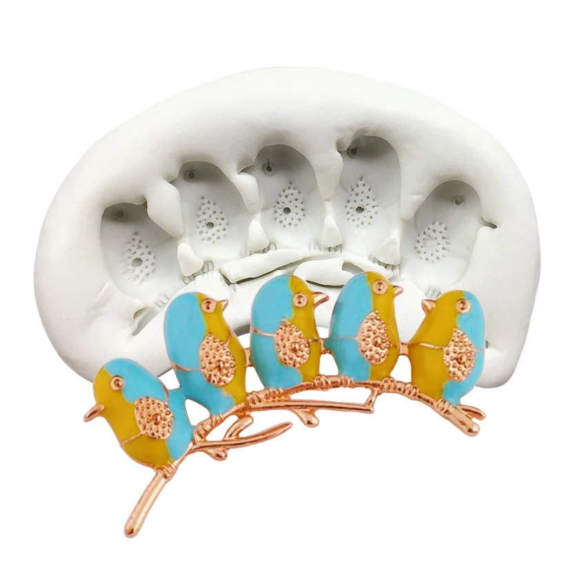 

Силиконовая форма для выпечки торта в виде птицы, инструменты для украшения кексов из смолы, инструменты для помадки