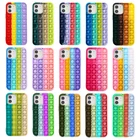 Чехол для телефона Relive для iPhone 13 12 11 Pro X XR XS Max 6 6s 7 8 Plus SE 2 Pop Fidget Toys Bubble мягкий чехол-бампер