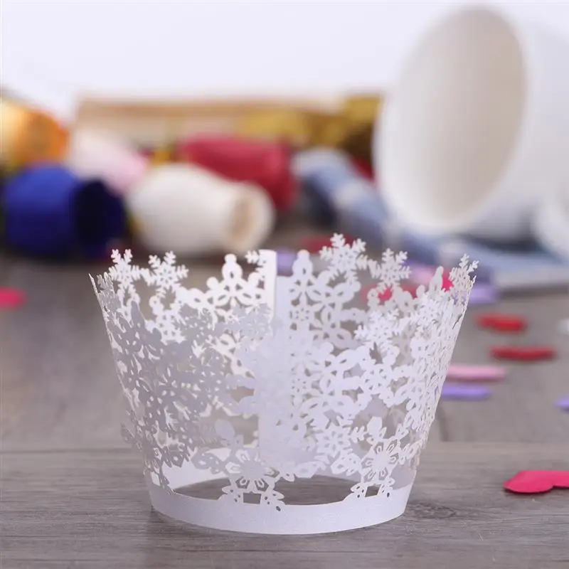 50 шт. художественные испечь торт чашки маленький лоза кружевная лазерная резка