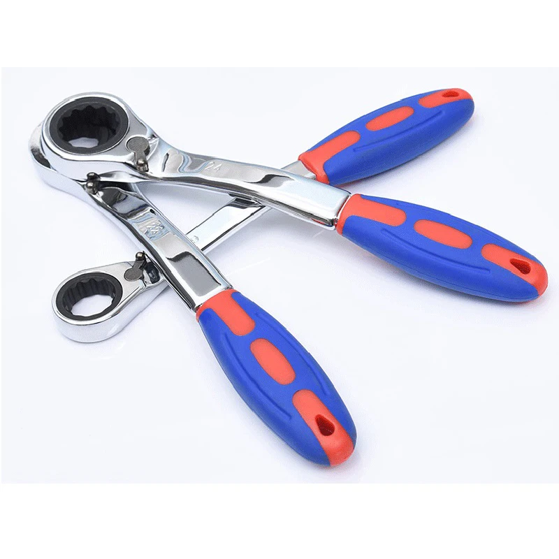 Гаечный ключ с пластиковой ручкой трещотка 72 зубьями набор инструментов для