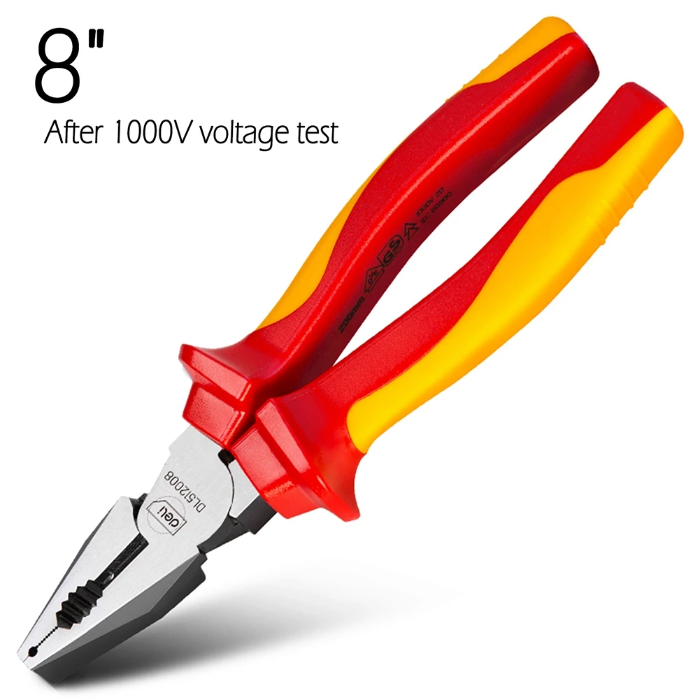 

Deli DL512008 Labor-Saving Wire Pliers With Insulated Handle Can Withstand Voltage 1000V Wire Cutter Hand Tools For Electrician