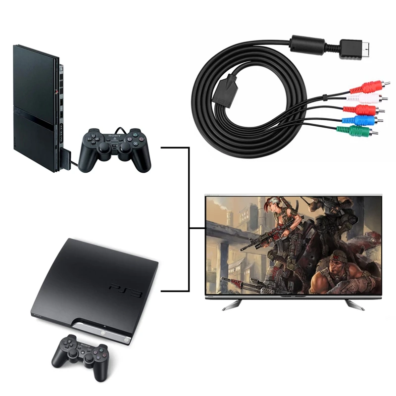 PS2 до 5RCA turn AV кабель HD кабель|Кабели VGA| |