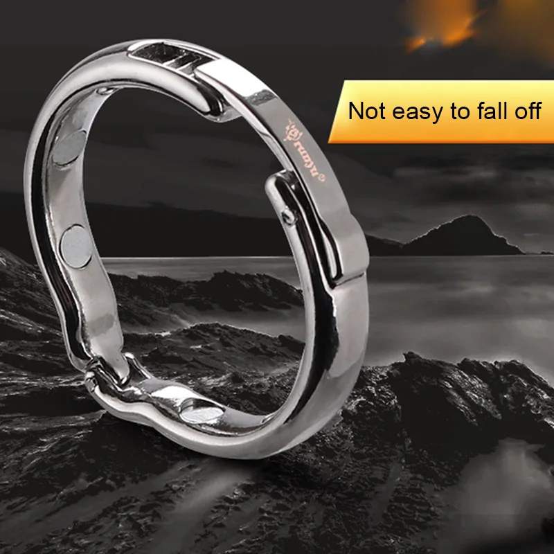 Мужской длительный секс инструмент из нержавеющей стали магнитный фиксатор