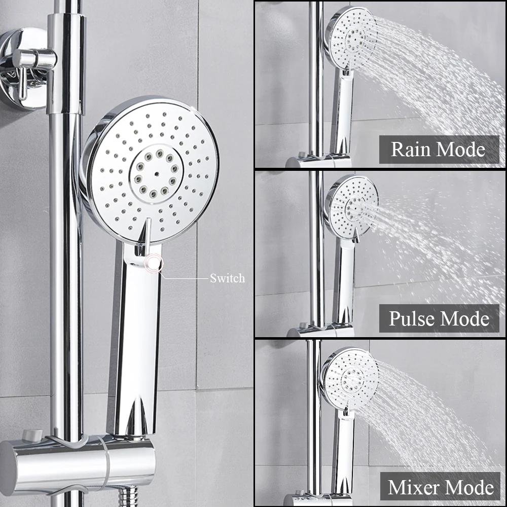 Хромированный смеситель для ванной комнаты насадка душа тропический душ