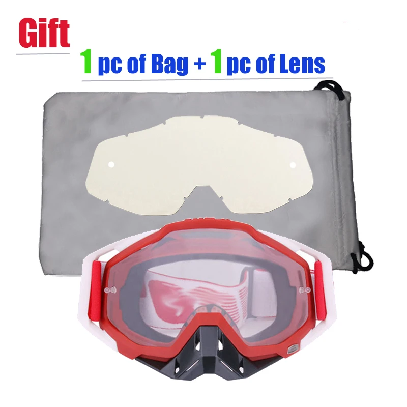 

Motocross Goggles Sunglasses For Outdoor Off-Road Dirt-Bike ATV Motorcycle Dust-Proof Eyes Protection Glasses With Free Lens Bag
