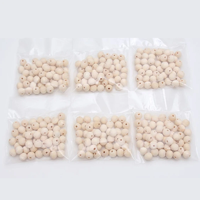 

4/6/10/14/18/22/25/30/35/40mm Log Color Wooden Beads Round Loose Beads for DIY Jewelry Making Bracelet Accessories