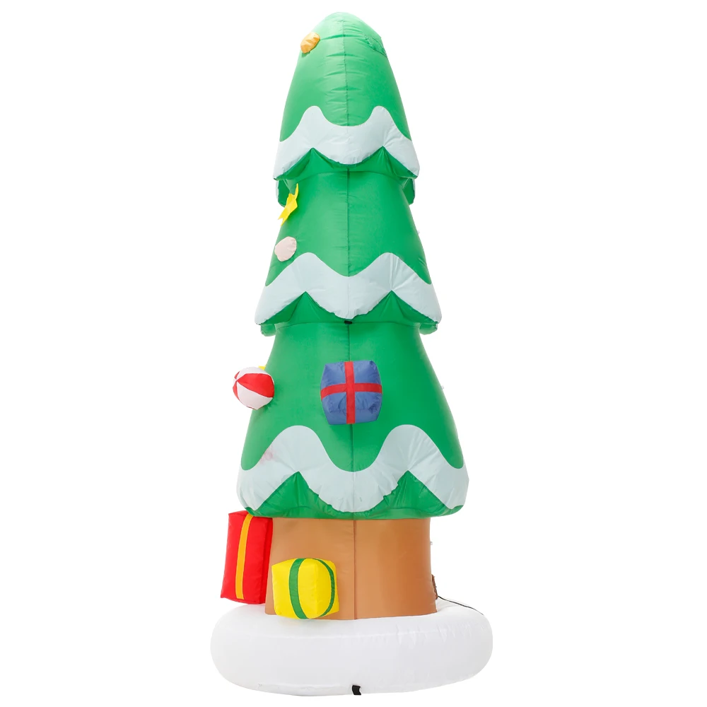 

6 Foot Tall Lighted Christmas Inflatable Green Tree with Multicolored Gift Boxes Star Indoor Outdoor Toys Yard Party Decorations