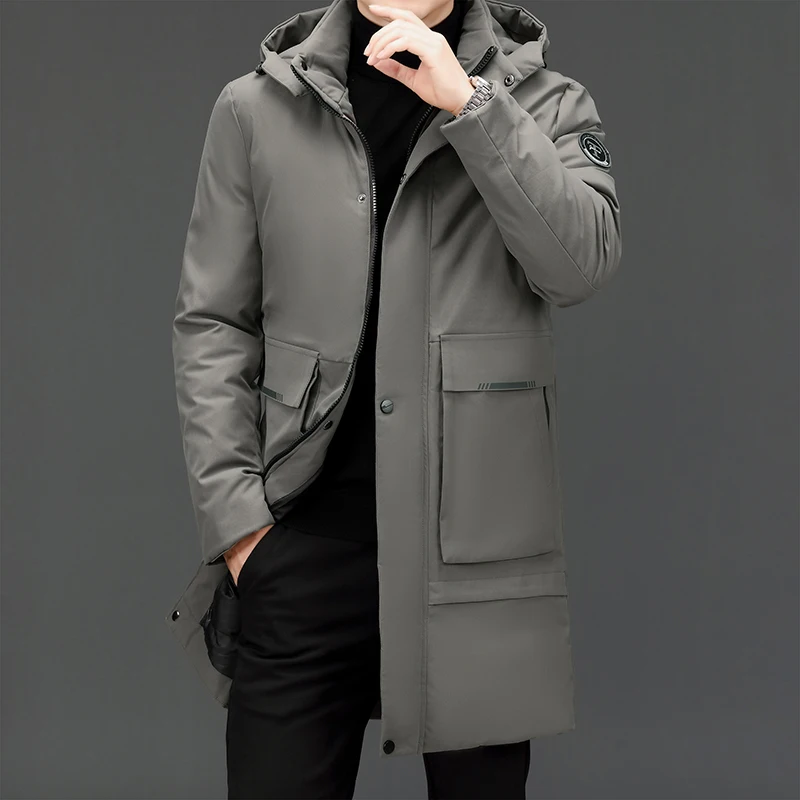 DIMI Men Windbreaker Outerwear Thicken Heavy Coats Clothes Men Top Grade Winter Designer Brand Long Casual Fashion Parka Jacket