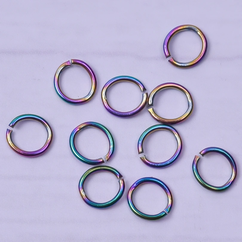 100pcs/Lot Jump Rings DIY Jewelry Findings Handmade Necklace Earring Anklets Bracelet Accessories Wholesale Rainbow Ring Fitting