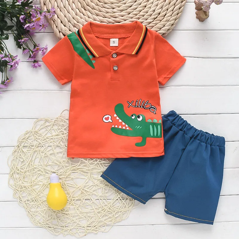 BibiCola Summer New Clothing Sets Kids Boys Cotton Casual Children's Tracksuits T-shirt+ Shorts Pants 2 Pcs Clothes Outfits | Детская