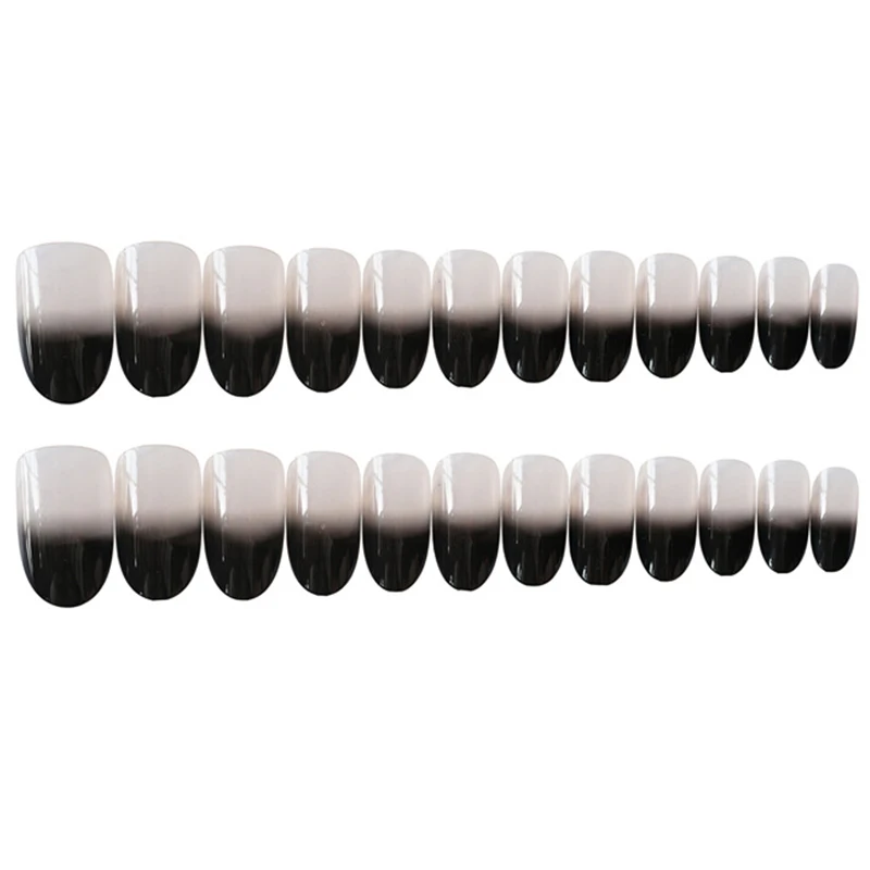 Искусственные ногти с черным градиентом 24 шт./компл. | Красота и здоровье