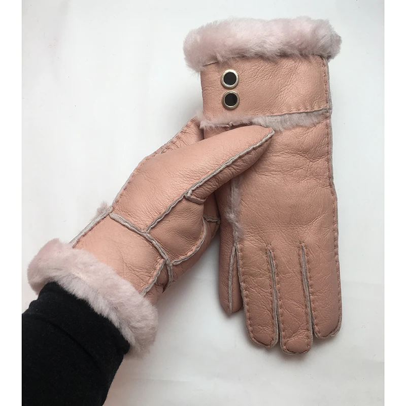 Женские перчатки новые зимние теплые варежки из натуральной шерсти и овечьей