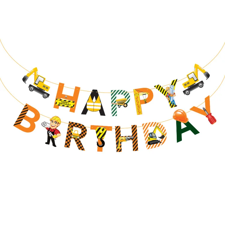 

Гирлянда из флажков на тему дня рождения для мальчиков