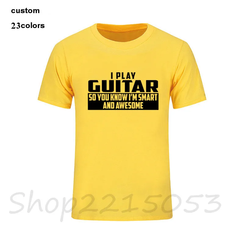 Мужская хлопковая футболка с надписью Smart and Awesome Guitar уличная одежда 2020 |