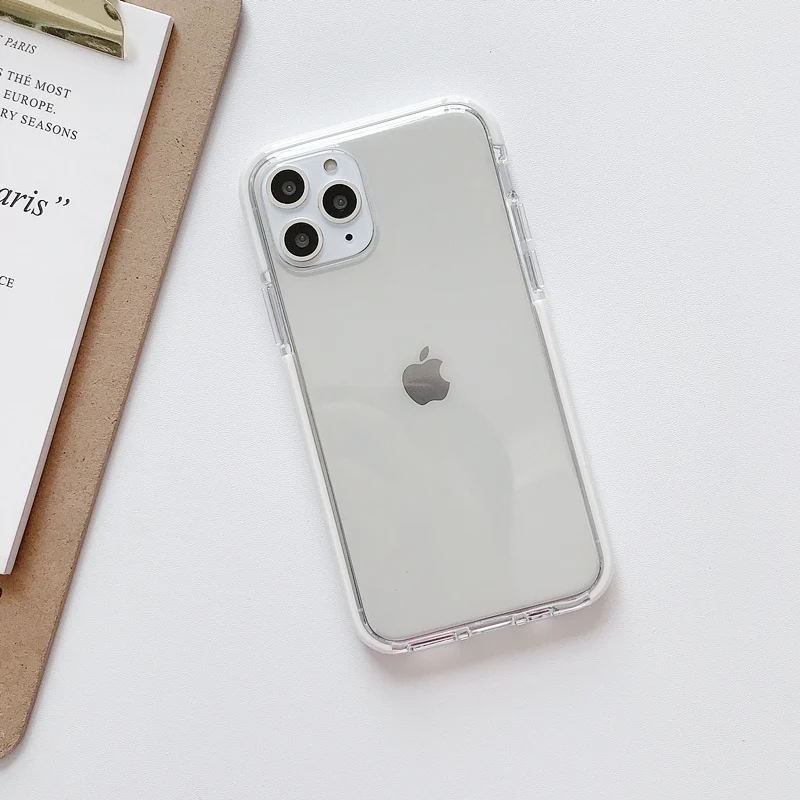 Противоударный чехол для iphone 11 11Pro Max XR XS Max, прозрачный мягкий чехол из ТПУ для iphone 6, 6s, 7, 8 Plus, защитный чехол - Цвет: C