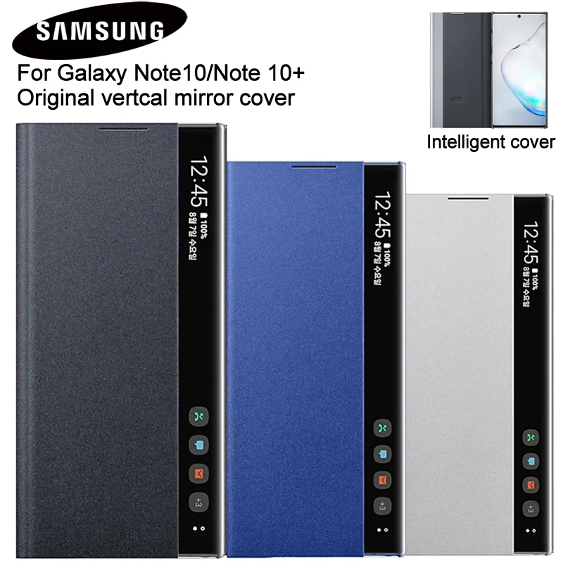 Оригинальный чехол для Samsung Mirror Clear View телефона Galaxy Note10 5G Note X + 10 PLUS флип