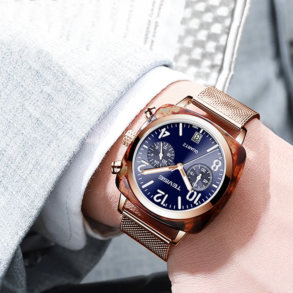 

watches for men Quartz Watch Fashion Business Men's Watch Casual Steel Belt Watch sport FashionLeisure Watch Hot Mesh Belt Watch