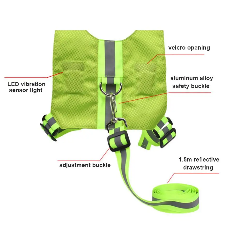 Рюкзак со светодиодсветильник кой для безопасности детей светоотражающая сумка