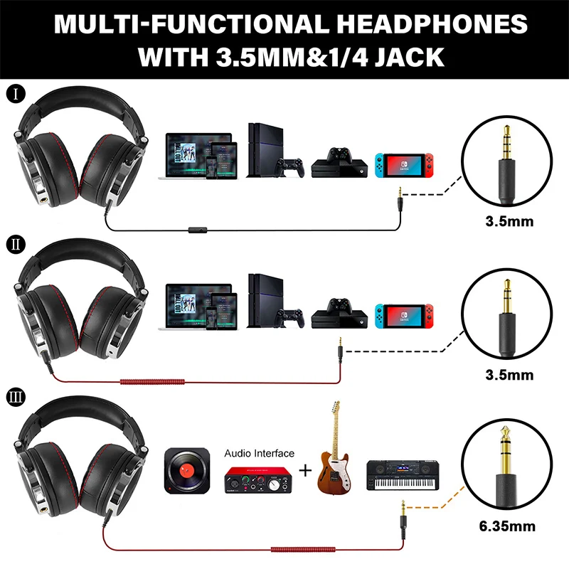 Проводные профессиональные студийные DJ наушники с микрофоном накладные Hi Fi