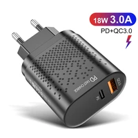 pd charger usb c 18w qc 3 0 for iphone 11 pro max xs xr fast charging usb type c phone charger for samsung xiaomi redmi note 9 8