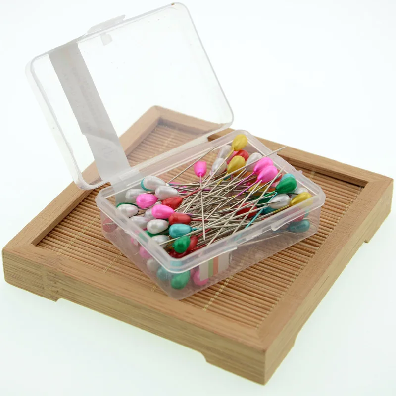 80 шт Круглые булавки с жемчужной головкой красочные позиционирования иглы из