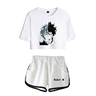 Shigaraki Tomura Boku одежда для героев академии, короткий топ с коротким рукавом + шорты, Женский комплект из 2 предметов, летняя Пижама Моя геройская Академия MHA