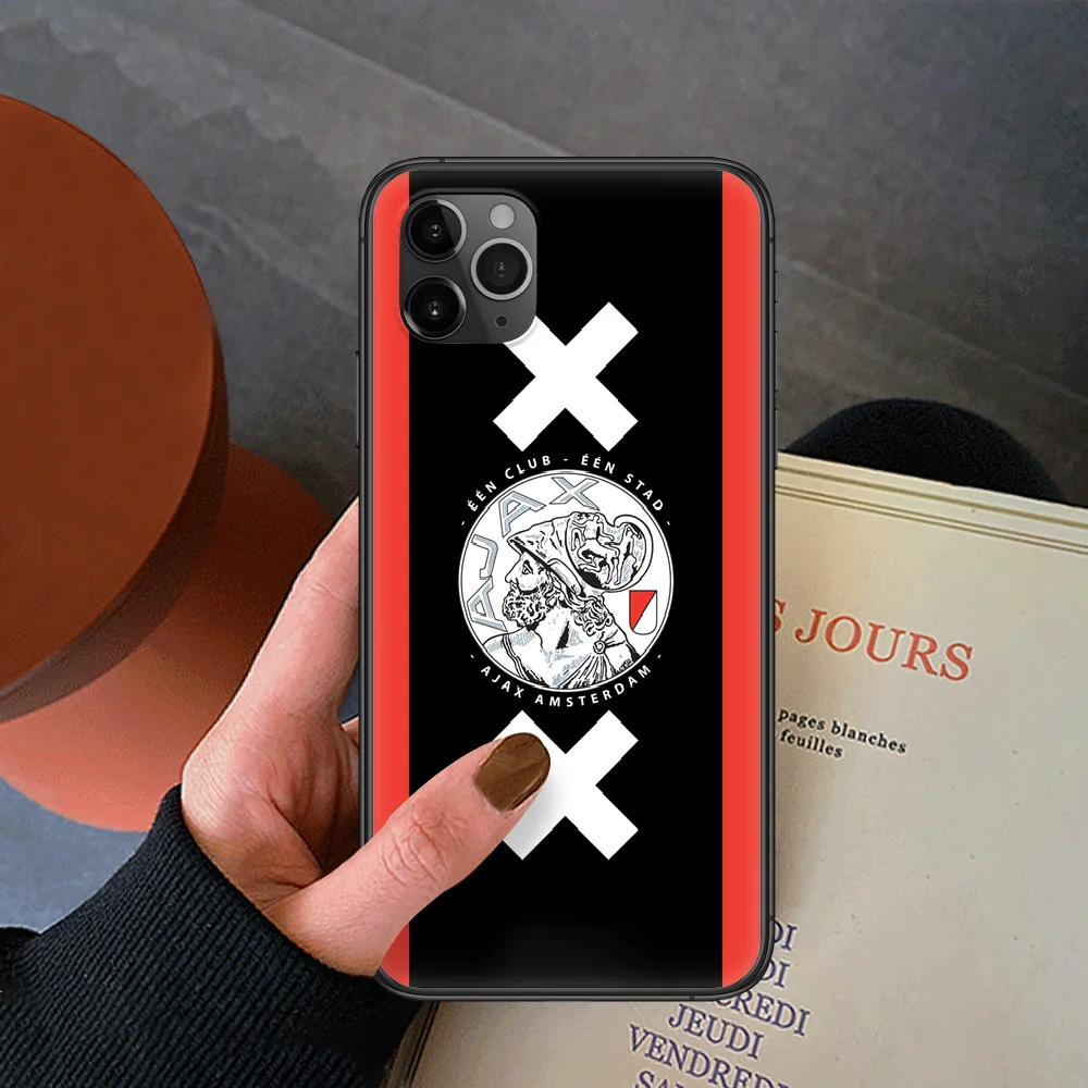 

Ajax Team Hard Phone Case For Iphone 4 4s 5 5S SE 5C 6 6S 7 8 Plus X XS XR 11 12 Mini Pro Max 2020 black Shell Pretty Coque 3D