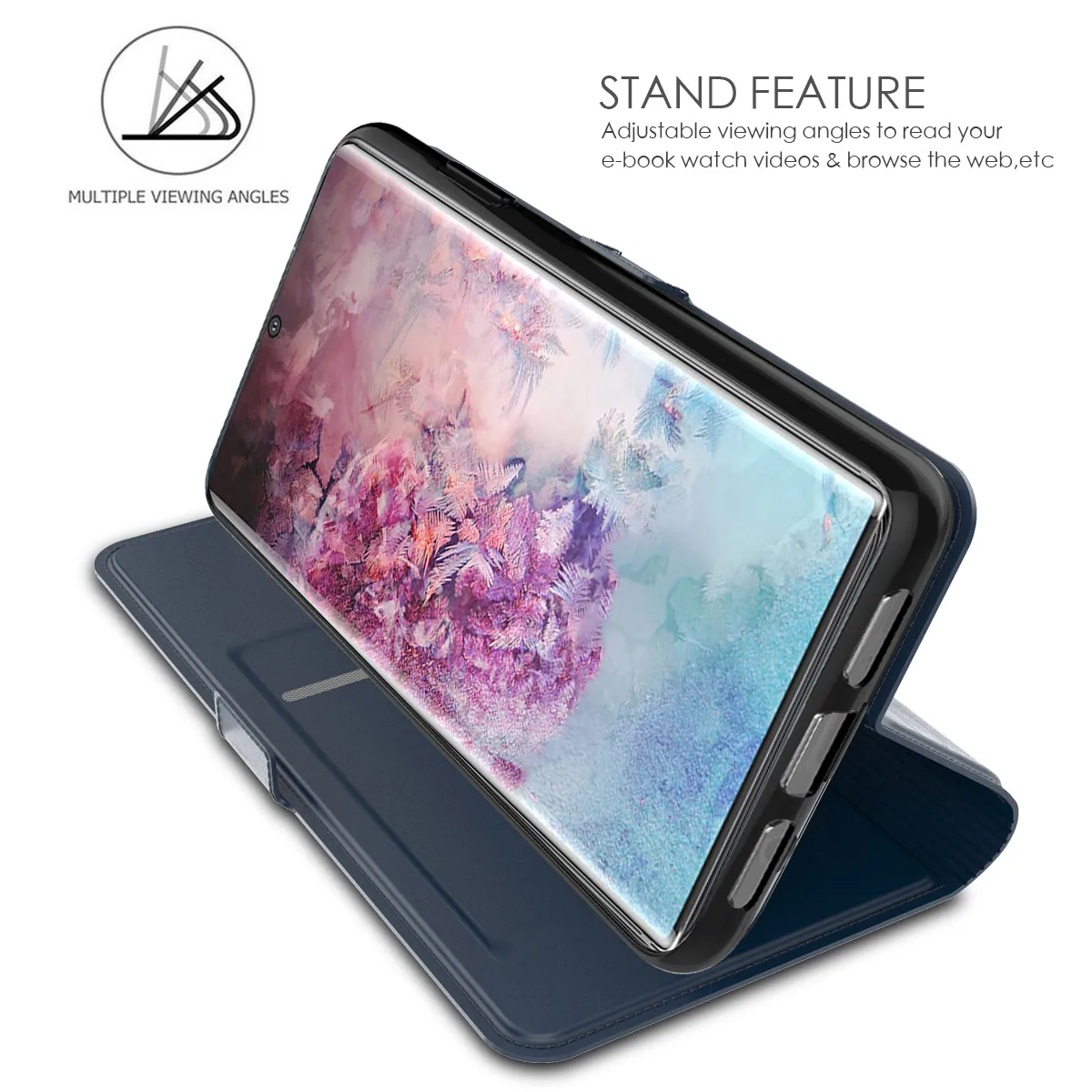 Чехол для Samsung Galaxy Note 10 Plus Магнитный чехол из искусственной кожи с откидной