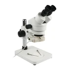7X-45X стерео микроскоп с непрерывным увеличением, промышленный бинокулярный микроскоп, светодиодный кольцевой светильник для пайки телефонов, печатных плат