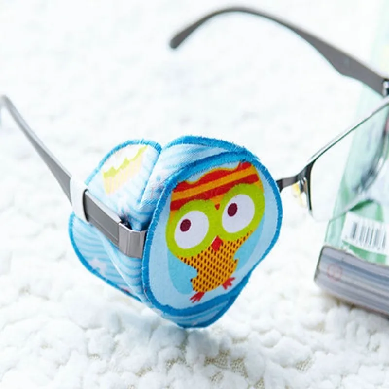 Bird Owl Amblyopia Eye Mask Monocular Correction Children Full Cover Eye Cover Cartoon Handmade Pure Cotton Lightweight