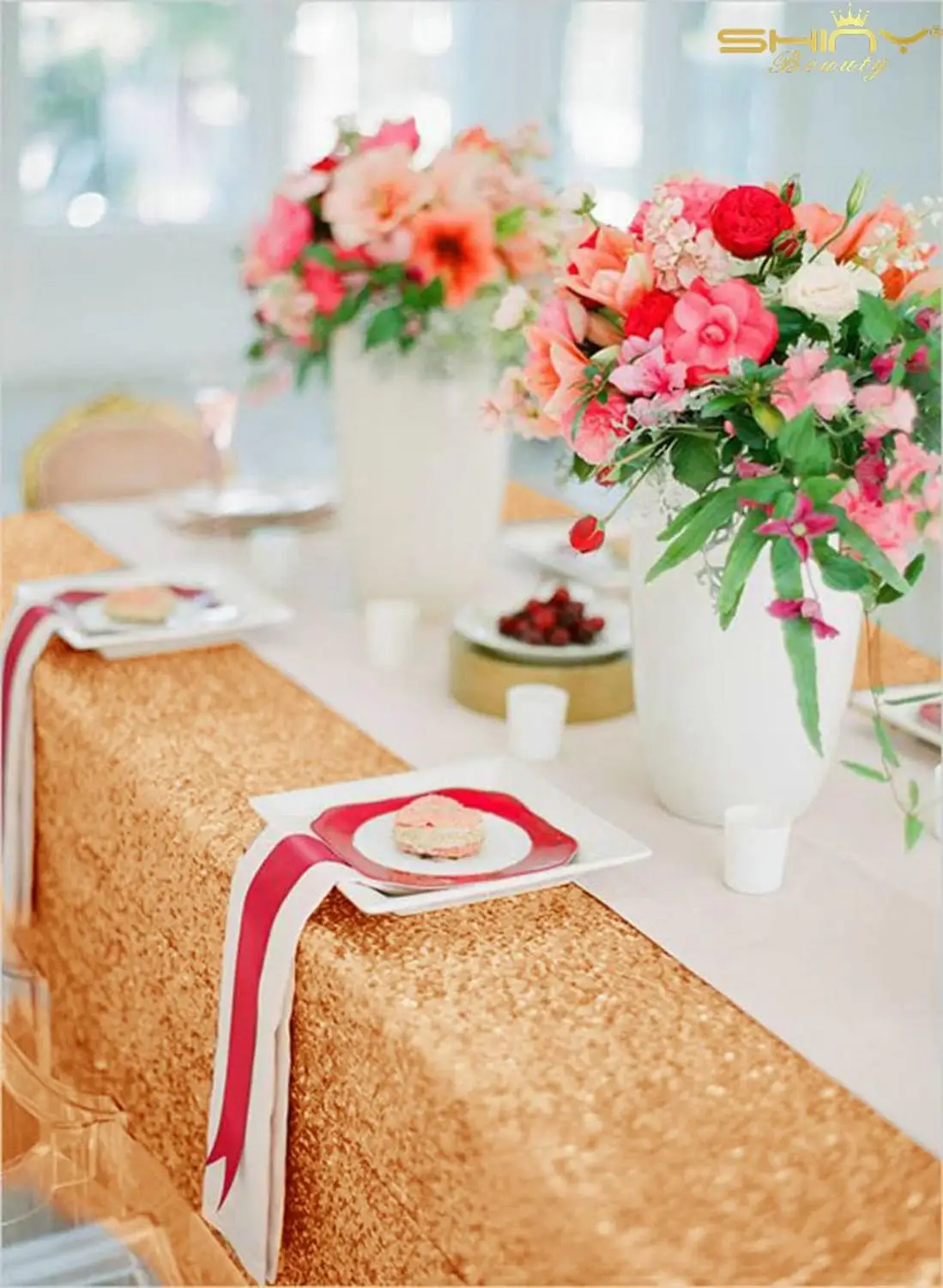 Скатерть с блестками розовое золото 72x72 дюймов вечерние скатерть для кухонного