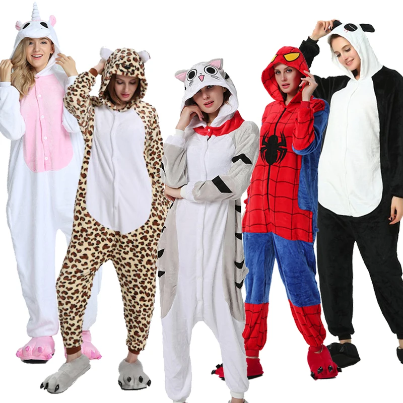 Кигуруми Единорог пижамы onesie для женщин и мужчин зимние Фланелевые животных пижамы костюм для тематической вечеринки взрослых ночнушка единорог пижамы комбинезон