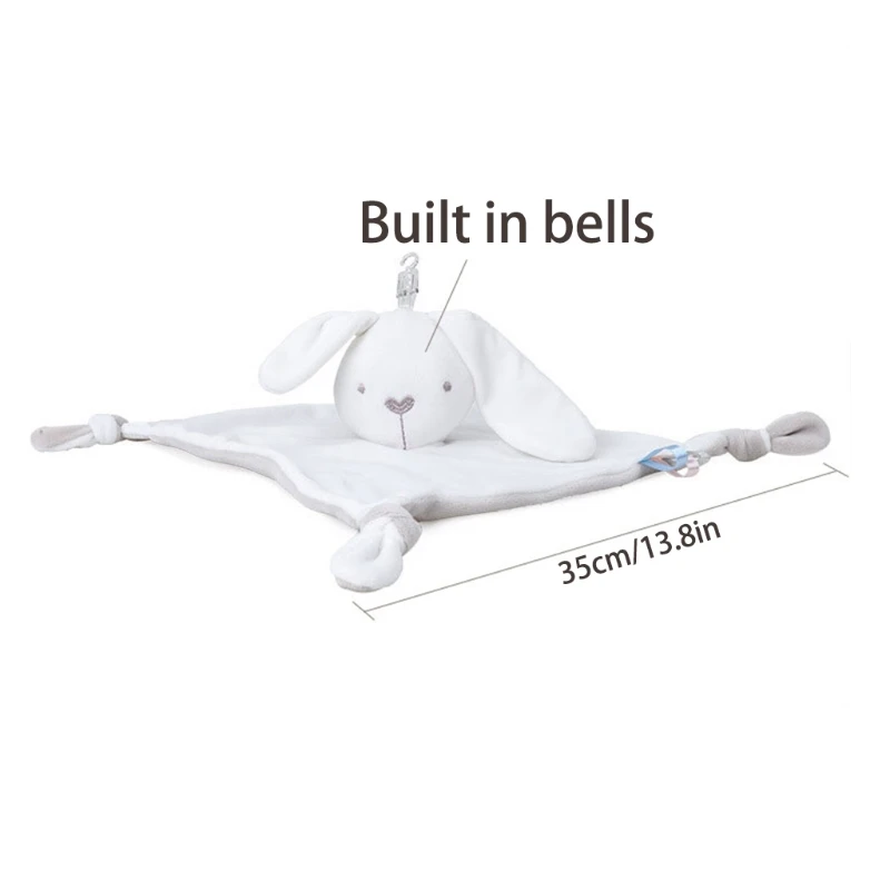 

Soft Stuffed Animal Baby Blankie Unisex Toddler Blanket with Sweet & Bunny Infant Plush Toys for Boys K3NE