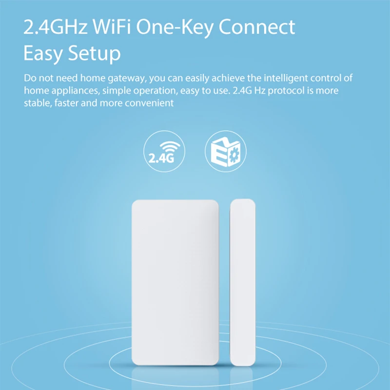 Tuya Smart WiFi датчик для двери Обнаружение открывания/Закрытые датчики сигнализации