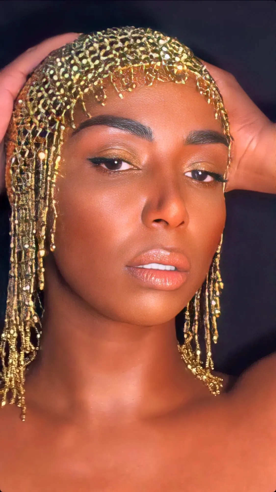 Шапка для танца живота взрослых эластичная шапка с бусинами и кисточками