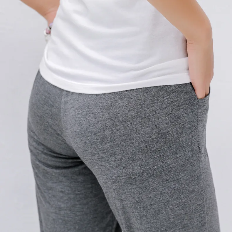 Женские повседневные штаны для сна свободные из хлопка и модала отдыха на весну